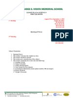 Grade 9 Science Lesson Plan Week 1 and 2 