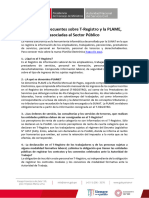 Preguntas Frecuentes Sobre T-Registro y La PLAME, Asociadas Al Sector Público PDF