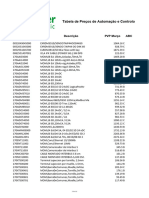 Tabela de Preços de Automação e Controlo - Março 01.03.2023P