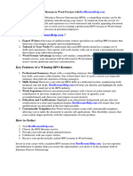 Bpo Resume in Word Format