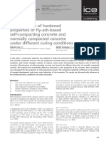 A Comparison of Hardened Properties of FA SCC and Normal Concrete