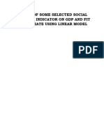 Effect of Some Selected Social Economic Indicator On GDP and Fit Appropriate Using Linear Model