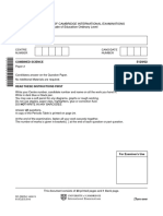 University of Cambridge International Examinations General Certificate of Education Ordinary Level