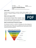 2ND Toolbox Meeting Ppe