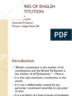 Features of Englsh Constitution