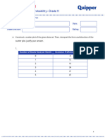 Worksheet III: Statistics and Probability - Grade 11