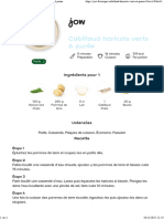 Jow - Imprimer Recette Cabillaud Haricots Verts & Purée