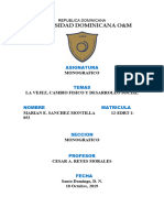 Trabajo Sobre La Vejez, Cambio Fisico y Desarrollo Social