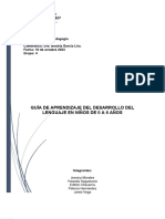 Guia 1 Desarrollo Del Lenguaje 0 A 6 Años