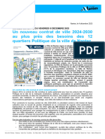 Un Nouveau Contrat de Ville 2024-2030 Au Plus Près Des Besoins Des 12 Quartiers Politique de La Ville de Nantes