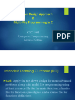 Top-Down Design Approach Using Multi-File Programming in C