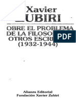 Zubiri, Xavier - Sobre El Problema de La Filosofía y Otros Escritos (1932-1944) .PDF Versión 1