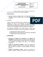 SGSST-PRC-000 Procedimiento Evaluacion Selección Proveedores