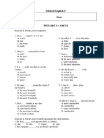 Test Unit 3 + Unit 4 Cambridge Global 5