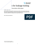 Whitepaper Protocols For Leakage Testing Version 1