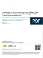 L'évaluation Du Comportement de Retrait Relationnel Du Jeune Enfant Lors de L'examen Pédiatrique Par L'échelle D'alarme Détresse Bébé (Adbb)