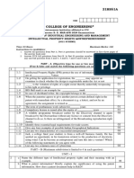 Department of Industrial Engineering and Management Intellectual Property Rights &entrepreneurship