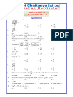 Square Roots - Intso - Mtso - Viii Class - WS-3