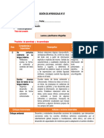 Sesión de Aprendizaje Leemos y Planificamos Infografias