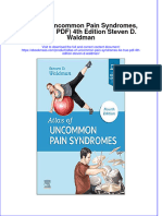 Atlas of Uncommon Pain Syndromes 4E True 4Th Edition Steven D Waldman Full Chapter