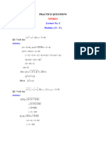 Practice Questions Lecture 3 - SOLUTION