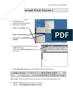 Word Exercise 1 - Typing and Editing