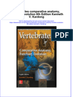 Vertebrates Comparative Anatomy Function Evolution 8Th Edition Kenneth V Kardong Ebook Full Chapter