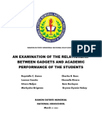 An Examination of The Relationship Between Gadgets and Academic Performance of The Students