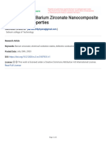 Investigation On Barium Zirconate Nanocomposite For Dielectric Properties