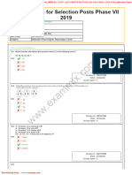 SSC Selection Post Phase VII (2019) Question Paper 15.10.2019 English