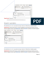 Inserir Sumário: Experimente