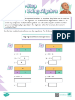 Year 6 Algebra Assignment