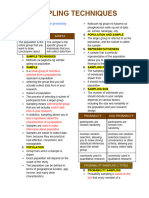Sampling and Sampling Techniques