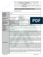 Informacion Básica Del Programa de Formacion Titulada: Gestion de Redes de Datos