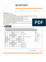 F2 Algebra Checkpoint