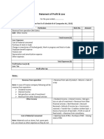 Profit and Loss Statement