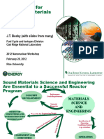 Busby Reactor Materials Challenges