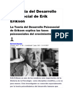 La Teoría Del Desarrollo Psicosocial de Erik Erikson