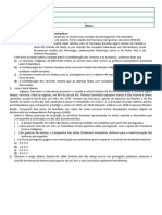 Avaliação Diagnostica de História 7º Ano