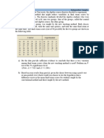 Practice Questions Independent and Dependent Sample Case