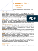 Clima, Tempo e Os Fatores Climáticos