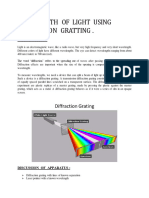 Wavelength of Light Using Diffraction Gratting