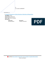 Comparative Perspectives On Arbitrary Deprivation of Nationality and Refugee Status