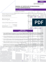 Application Renewal Certificate of Registration Sales Representative Form4 - 0