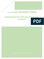 Temario. Habilidades de Comunicación Oral y Escrita