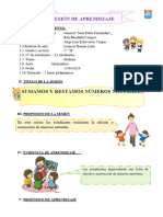 Sesión Matemática - Sumamos y Restamos Números Naturales