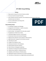 JET Essay Writing Guidelines