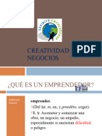 Creatividad e Innovacion en Emprendimiento Parte 1rr