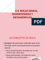 Bloque 3. Rocas Ígneas Sedimentarias y Metamórficas