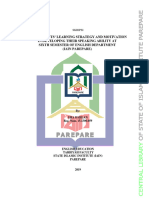 The Students' Learning Strategy and Motivation in Developing Their Speaking Ability at Sixth Semester of English Department (Iain Parepare)